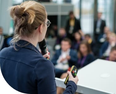 Join us _NCYW member on microphone Have your say