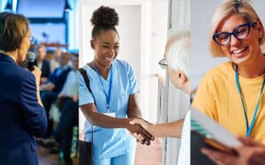 Three women in public facing roles