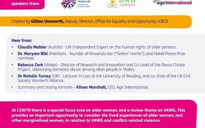 NCW GB is delighted that our representative Dr Natalie Turney will be speaking at the UK led event on Violence Against Women and Girls in New York